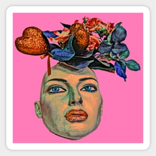 Face With Flowers #6a Sticker